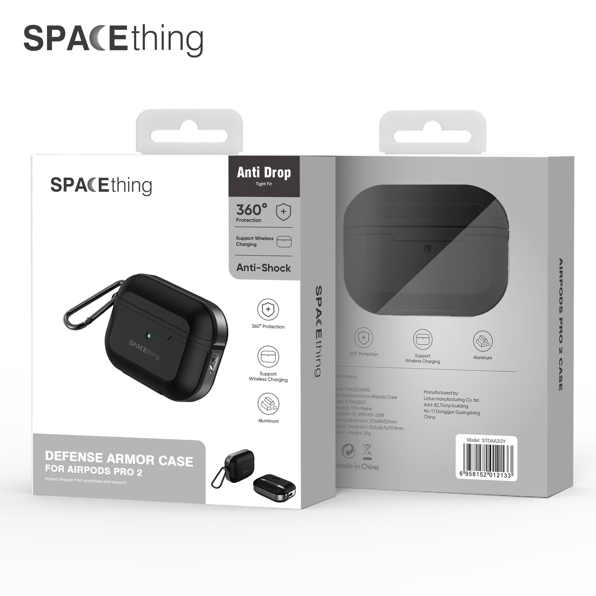Spacething Defense Armor AirPods Pro 2 Case