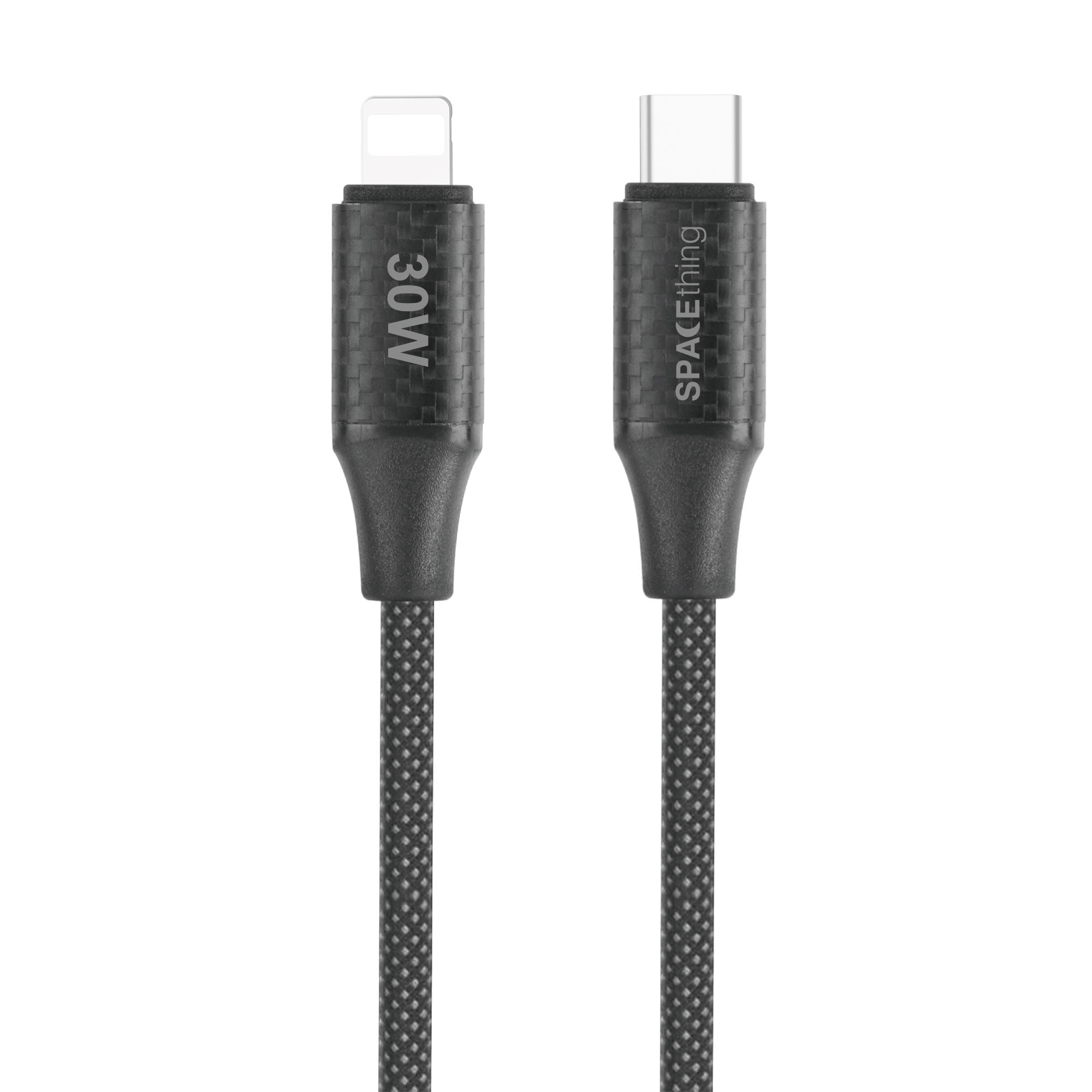 Spacething Astro Pro USB-C to Lightning Cable PD 30W - Black