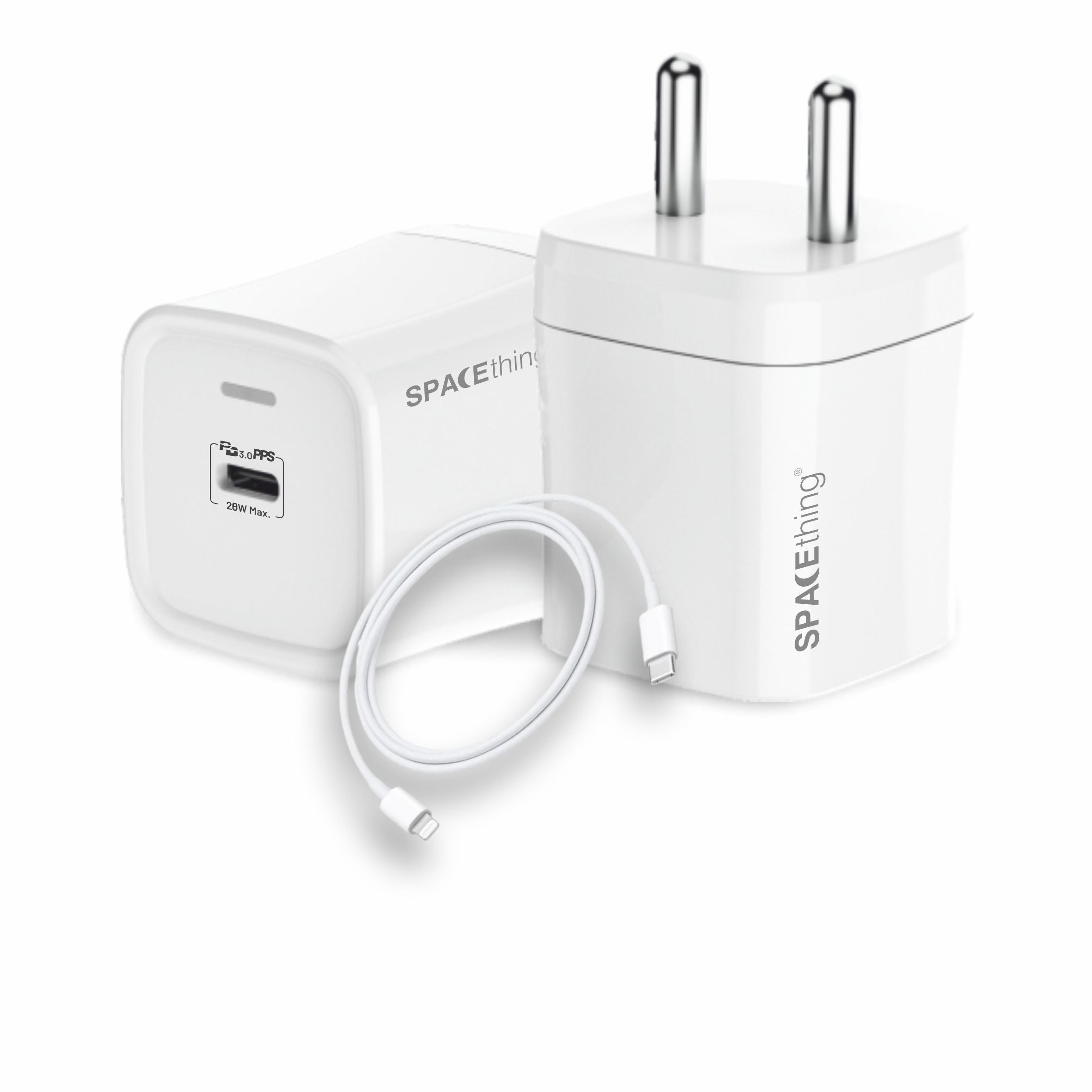 Spacething Cube Plus 25W Wall Charger Kit (with C-to-C Cable)