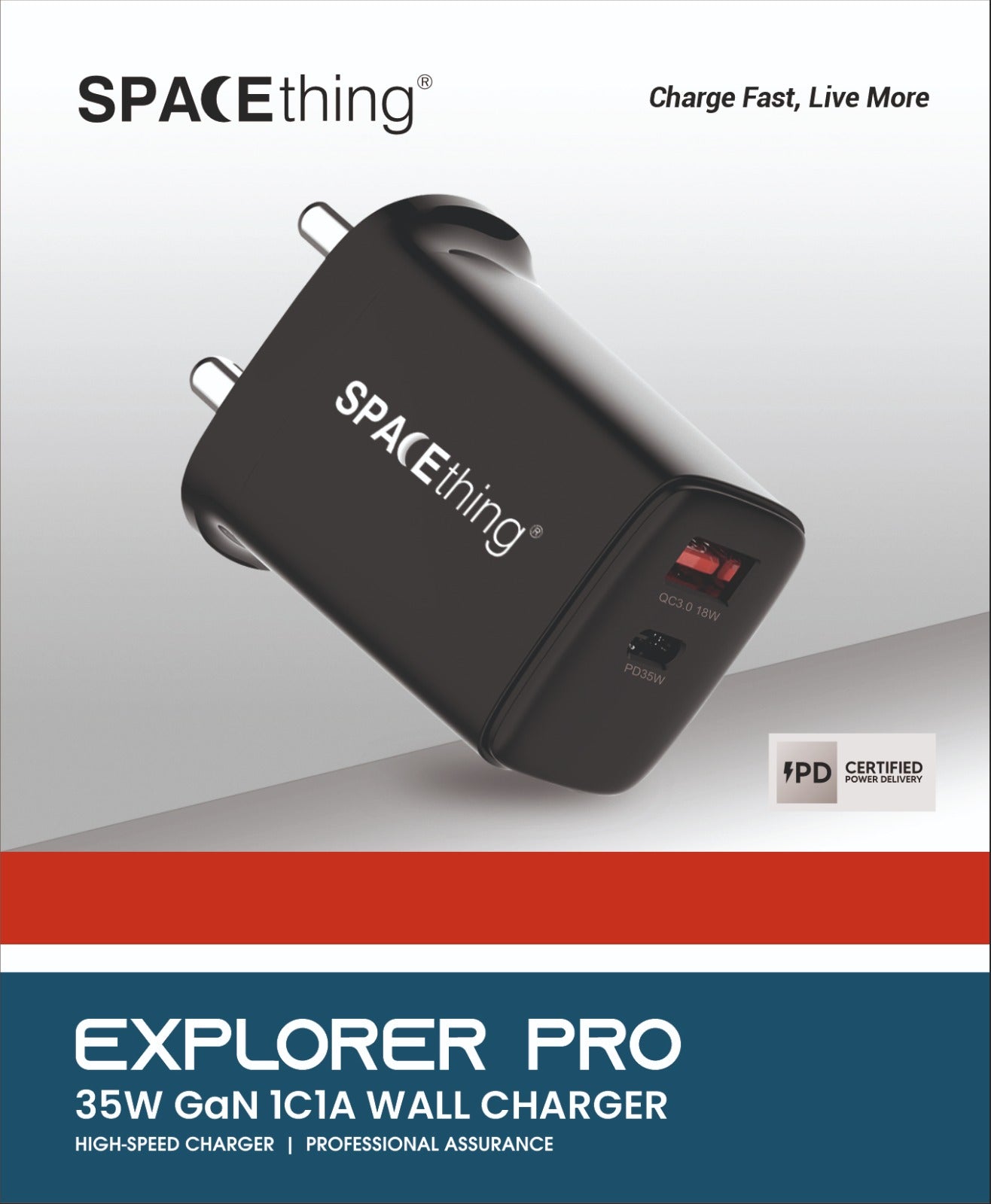 Spacething Explorer Pro 35W GaN Charger