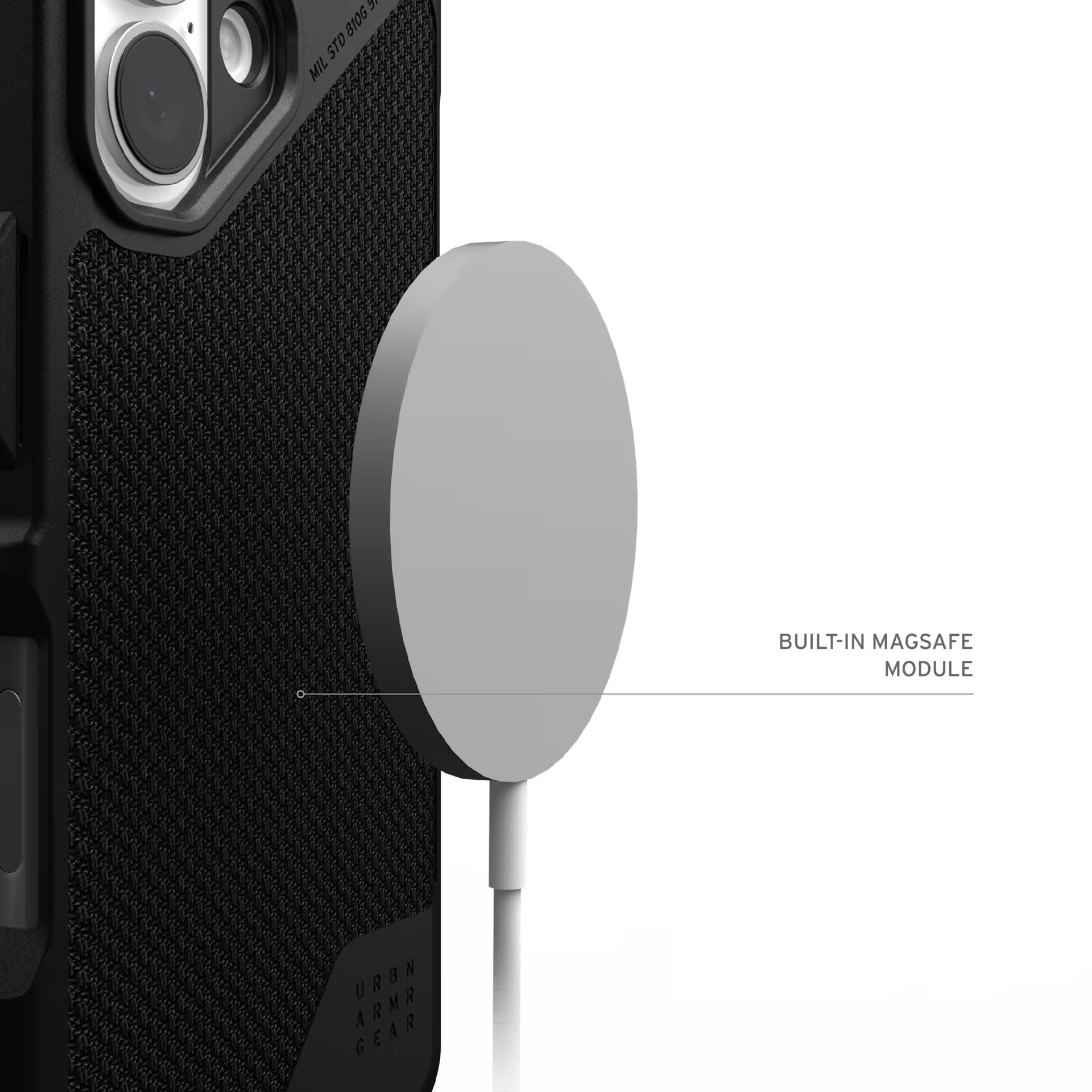 UAG Metropolis LT iPhone 16 Case Kevlar Black