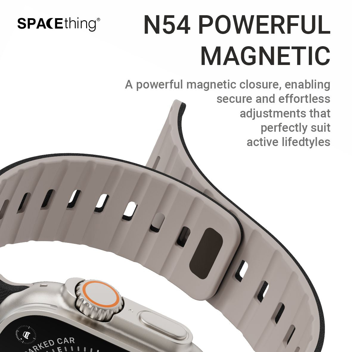 Spacething Omni Apple Watch Band – 49mm / 45mm Size - Starlight Grey
