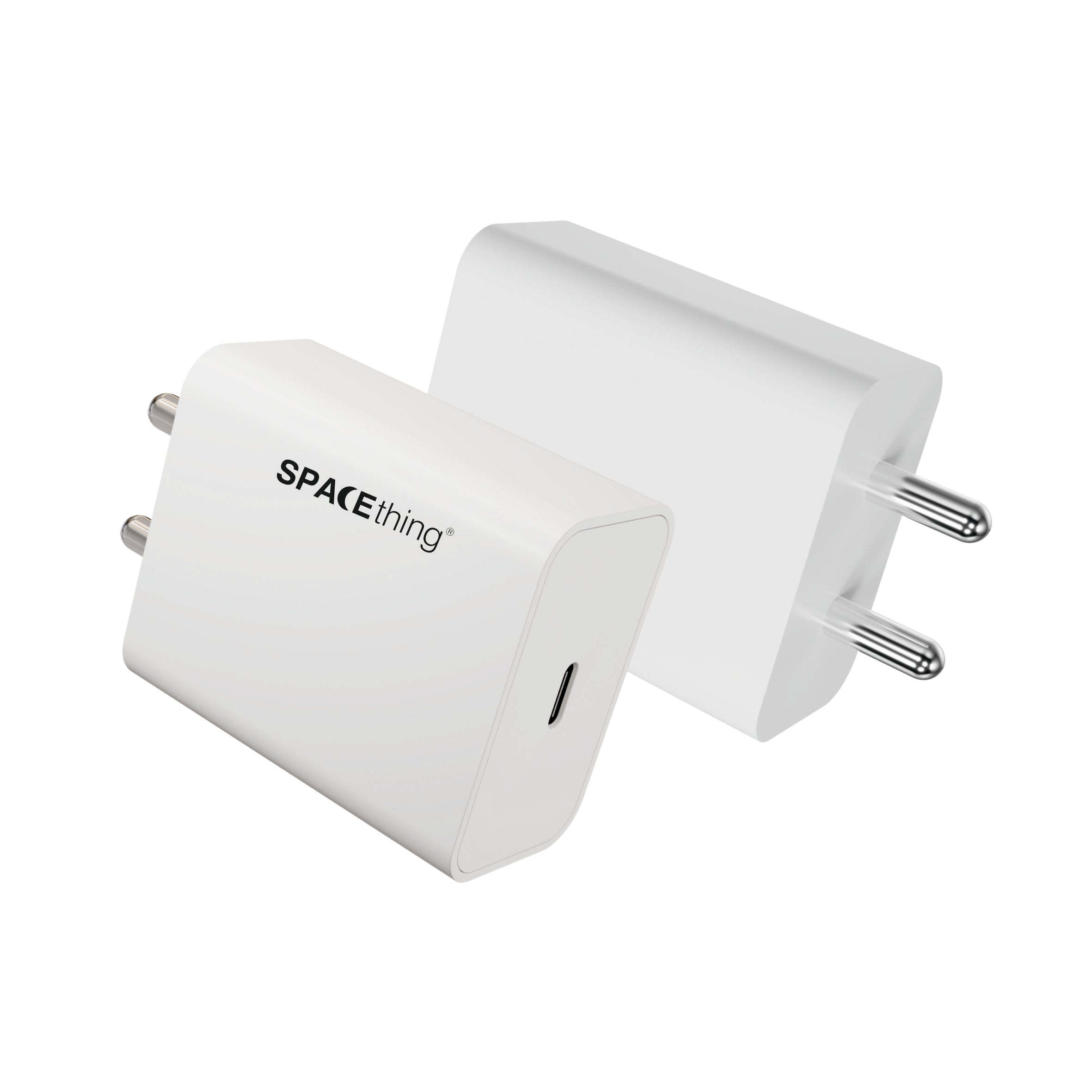 Spacething Power Core 25W PD - PPS Type-C Charger with C to C Cable  Colour - White/Black