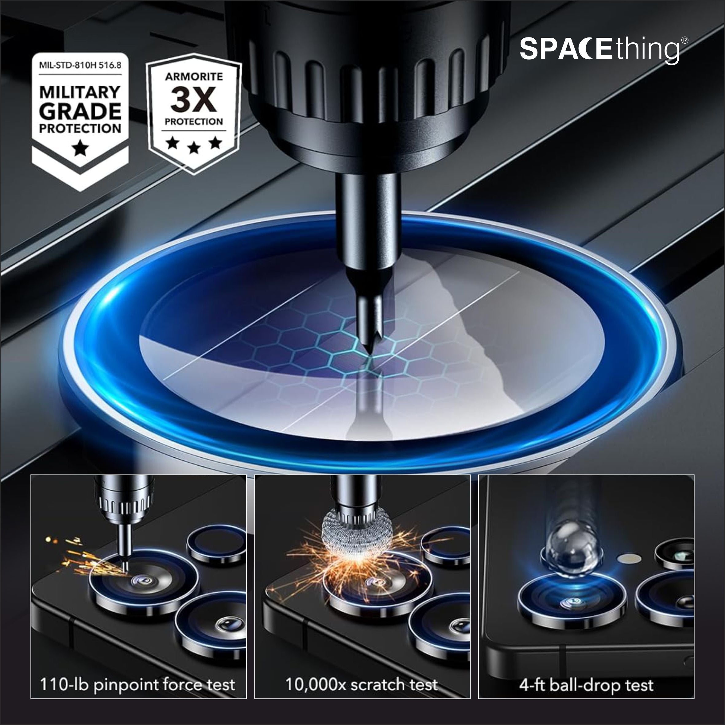 Spacething Samsung Galaxy S25 Ultra Camera Lens Protector