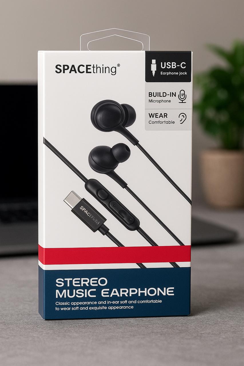 Spacething Wired Stereo Music Earphone (USB-C)