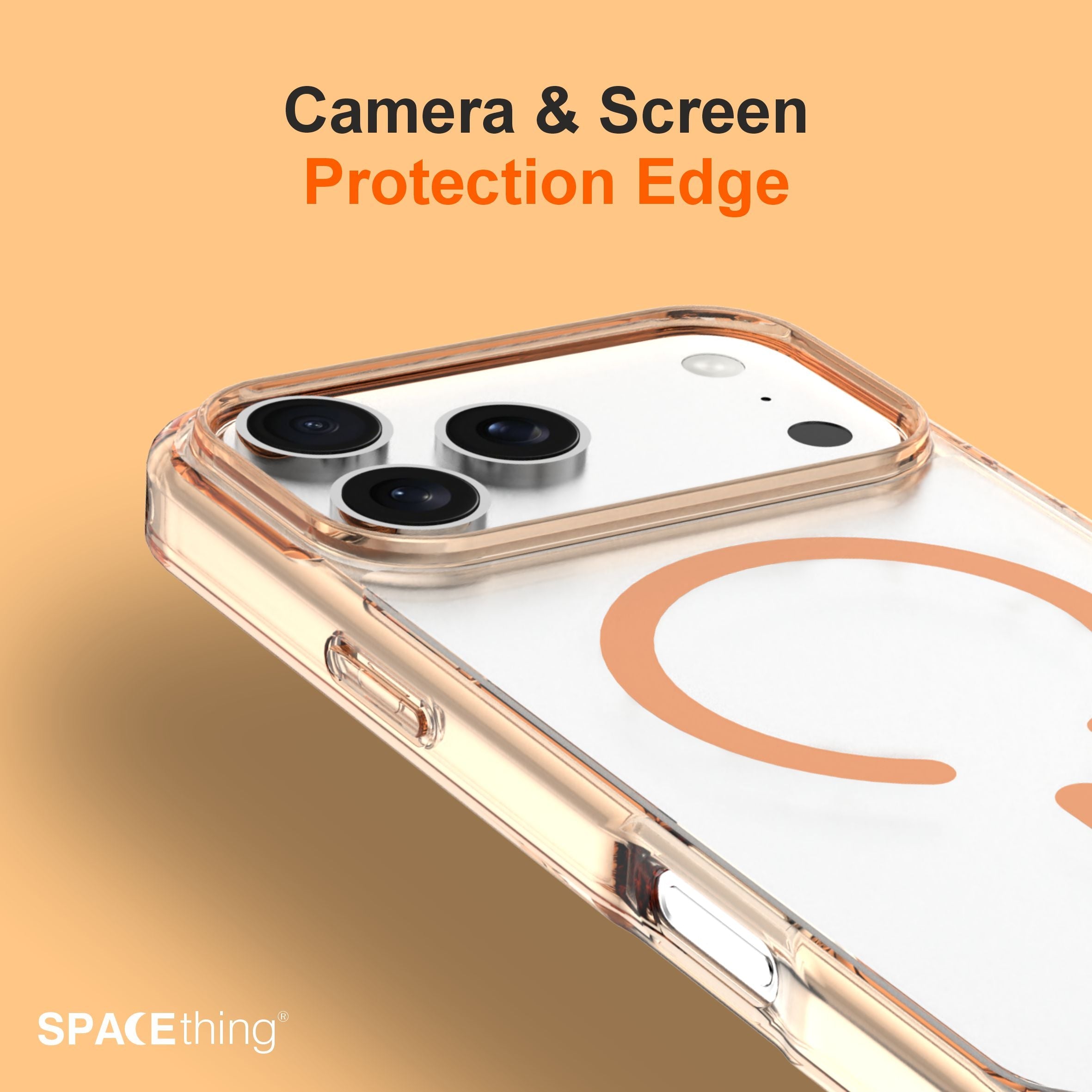 Spacething Minimal MagSafe Orange Case for iPhone 17 Pro Max