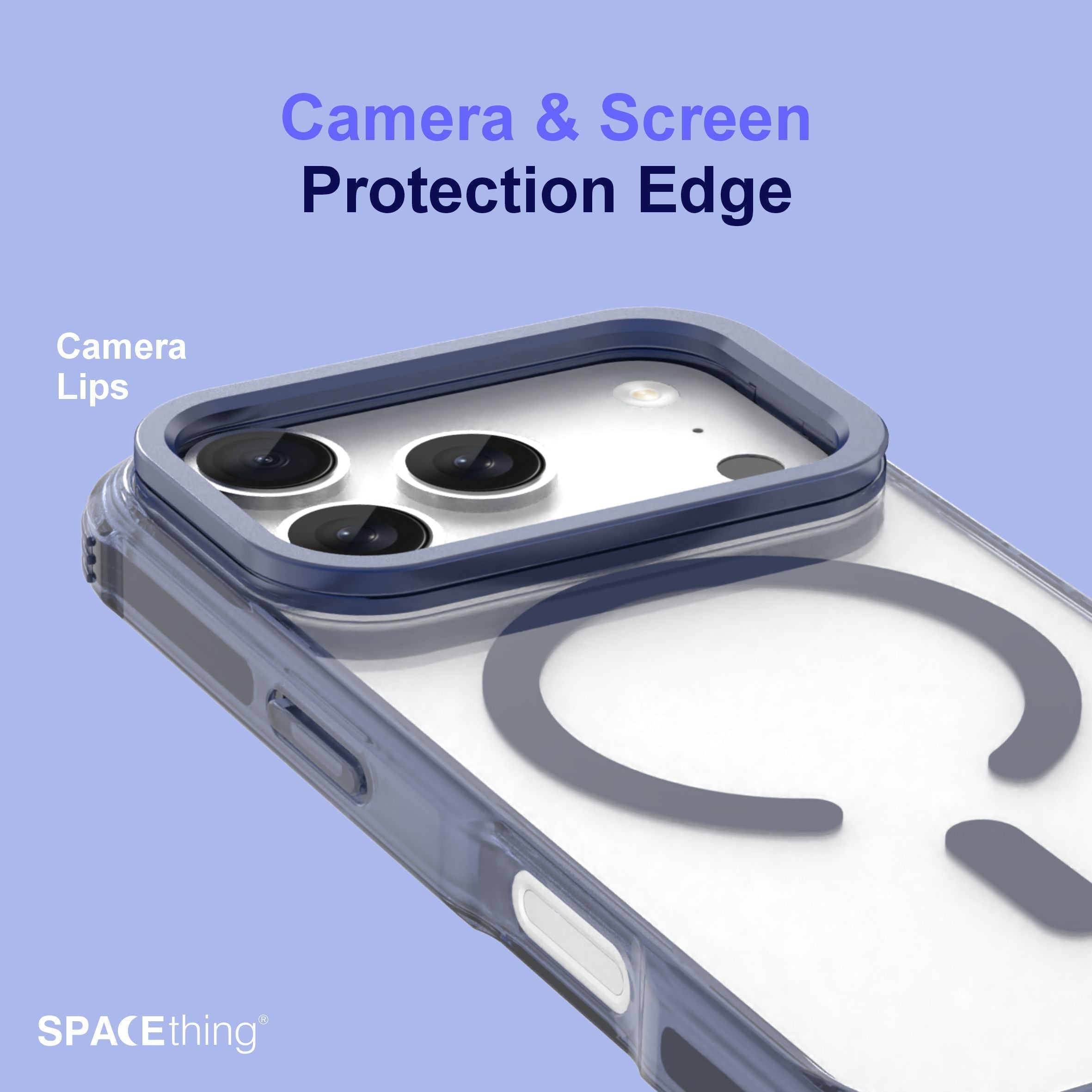 Spacething iPhone 17 Pro Helix Stand Case – Blue