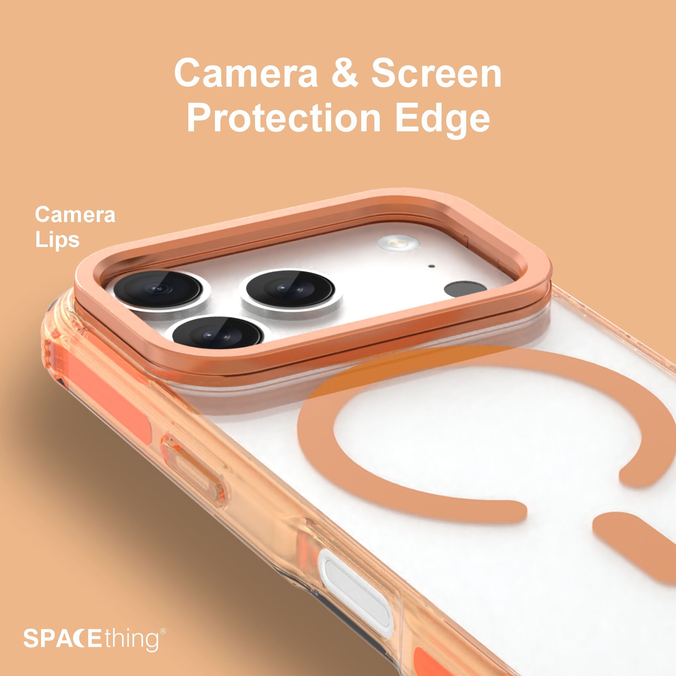 Spacething iPhone 17 Pro Helix Stand Case – Orange