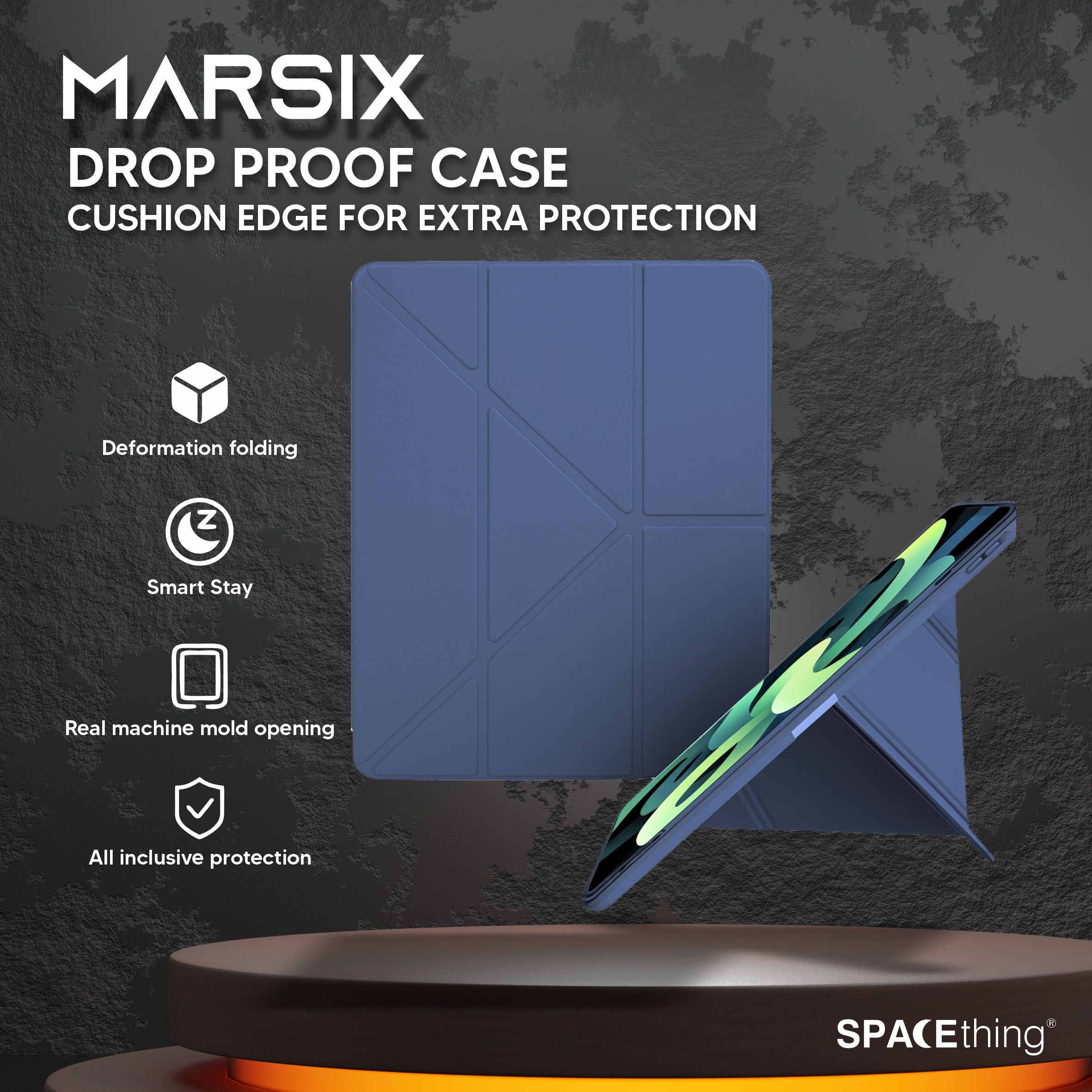 Spacething Marsix Drop Proof Case  iPad A16 Compatible With 10th Gen 10.9" Lavendar